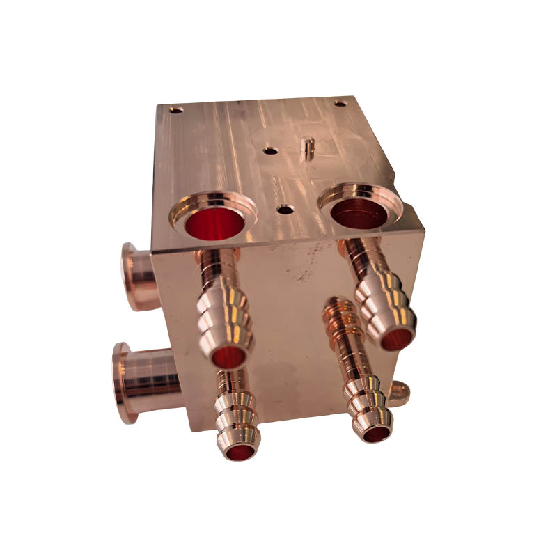 How does the metal material liquid cooling oxygen-free copper achieve near-theoretical thermal conductivity efficiency in liquid cooling systems?